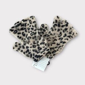 Leopard Print Women’s Fingerless Gloves